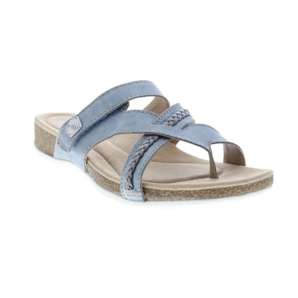 EARTH ORIGINS bosk brent pearl blue nubuck leather sandals 11 WIDE